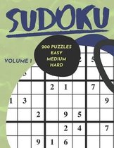 Sudoku 200 Puzzles Easy Medium Hard Volume 1: Sudoku For Adults - Answer Key Included
