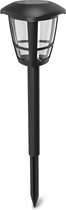 LED Priklamp met Zonne-energie - Igan Nina - 0.06W - Helder/Koud Wit 6500K - Mat Zwart - Kunststof