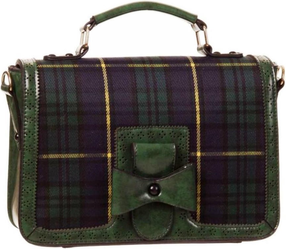 Banned Retro handtas Tartan groen