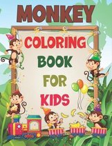Monkey Coloring Book For Kids: 50 Monkey Coloring Pages