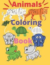 animals coloring book: kids animals coloring book for kids aged 3 - 8