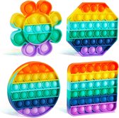 Pop It Rainbow - Regenboog - Fidget Toys - TikTok Speelgoed - Stressbestendig - Anti-Stress - 4 PACK