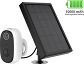 Sannce Slimme WiFi waterbestendige IP-binnen / buitencamera (Full-HD 2mp, SD, IR+2-weg audio), Draadloos met ingebouwde accu, met zonnepaneel