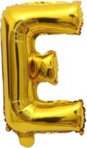 Folieballon / Letterballon Goud  - Letter E - 41cm