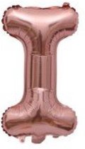 Folieballon / Letterballon Rose Goud  - Letter I - 41cm