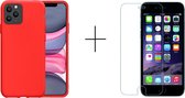 iPhone 11 Pro Max hoesje rood - iPhone 11 Pro Max siliconen case - hoesje Apple iPhone 11 Pro Max rood – iPhone 11 Pro Max hoesjes cover hoes - telefoonhoes iPhone 11 Pro Max - 1x