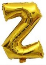 Folieballon / Letterballon Goud  - Letter Z - 41cm