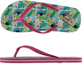 Xq Footwear Teenslippers Toekan Meisjes Groen/roze Maat 31-32