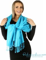 Turquoise Sjaal Dames Cashmere Lente Deal Zijde Sjaals Omslagdoek Blauw Paisley Patroon Pashmina