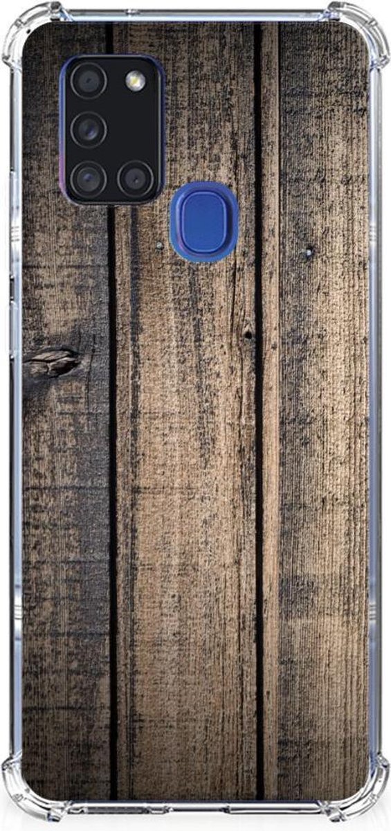 Samsung Galaxy A21s Stevig Telefoonhoesje Steigerhout