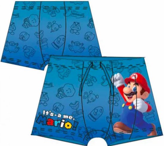 Super Mario zwembroek - blauw - Maat 104 / 4 jaar | bol.com