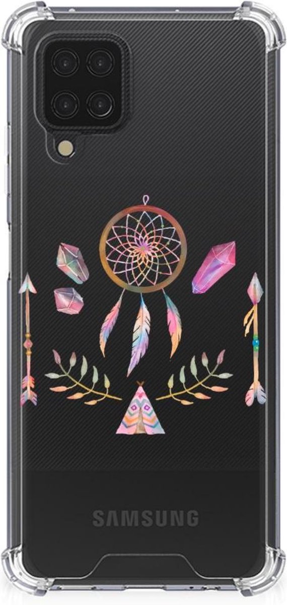 Samsung Galaxy A12 Stevig Bumper Hoesje Boho Dreamcatcher