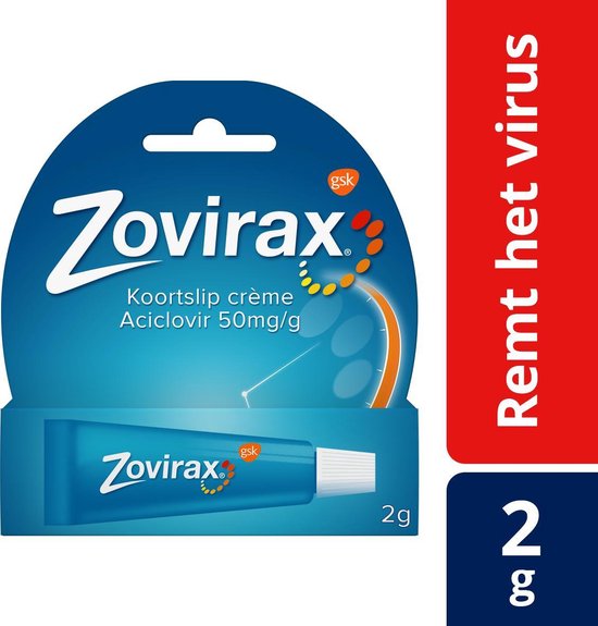 Zovirax Koortslip Crème tube - 2 gram - Geneesmiddel