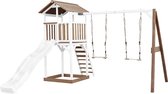 AXI Beach Tower with Double Swing Brown/White - Toboggan Blanc