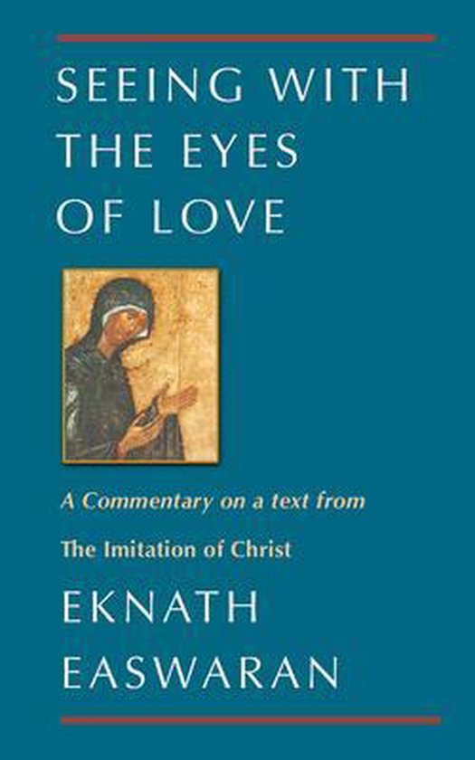 Livre intitulé "Seeing With the Eyes of Love" avec une icône de la Vierge Marie au centre.