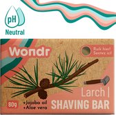 WONDR Shaving bar - Shave it baby - Larch - Hydraterend - Unieke vorm - Unisex - 80g