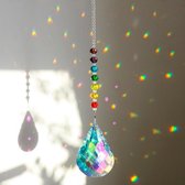 BaykaDecor Charkra Swarovski Kristal Replica - Suncatcher Rainbow Drop - Raamdecoratie - Raamhanger Regenboog - Tuin Decor - 30 cm