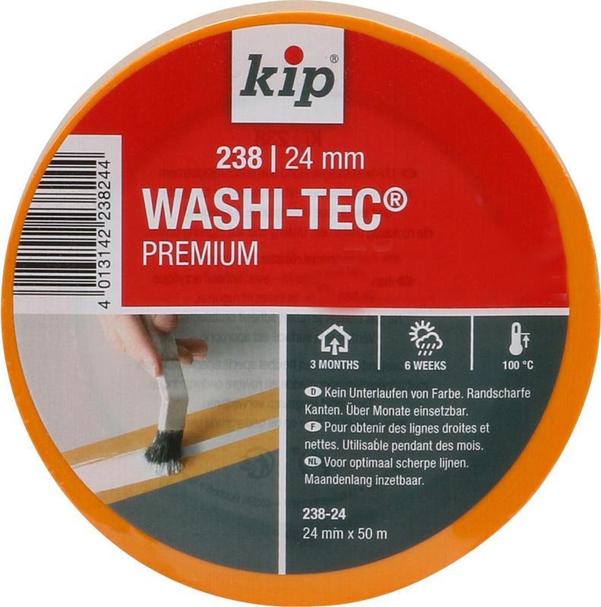 KIP 3307 FineLine tape Washi-Tec - 50mtr in maat: 24mm 