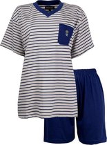 Outfitter heren shortama | MAAT M | Stripes/mask | grijs/marine