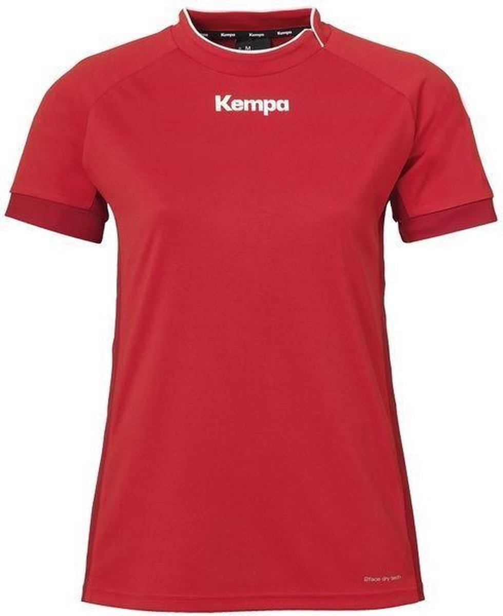 Kempa Prime Shirt Dames Rood-Chili Rood Maat 2XL