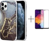 Luxe marmer hoesje voor Samsung Galaxy A70 | Marmerprint | Back Cover + 1x screen protector