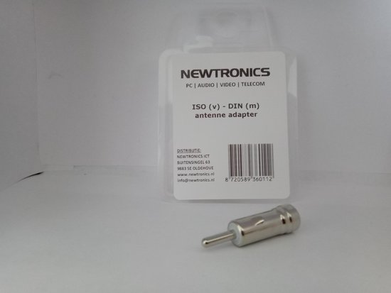 Newtronics® Autoradio antenne adapter ISO (vrouwelijk) - DIN (mannelijk) |  bol.com