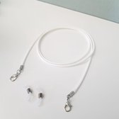 Zonne- Brillenkoord- handige Mondkapje koord touw- Ketting koord voor mannen, vrouwen-1 koord 70 cm Wit