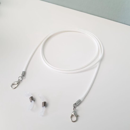 Zonne- Brillenkoord- handige Mondkapje koord touw- Ketting koord voor mannen, vrouwen-1 koord 70 cm Wit