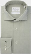 Michaelis Groen dobby shirt-boordmaat: 45  Pasvorm:Getailleerd