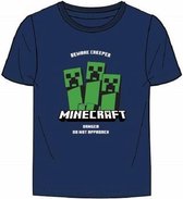 Minecraft T-Shirt. Kleur blauw. Maat: 128 cm / 8 jaar