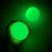 Sticky Stress Bal 4.5CM - Klevende Glow In The Dark Balletje - Set van 4 stuks - Stress Verminderende Fidget Toys