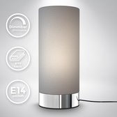 B.K.Licht - Klassieke Tafellamp - ingebouwde dimmer - touch - grijze bedlamp - E14 fitting - excl. lichtbron
