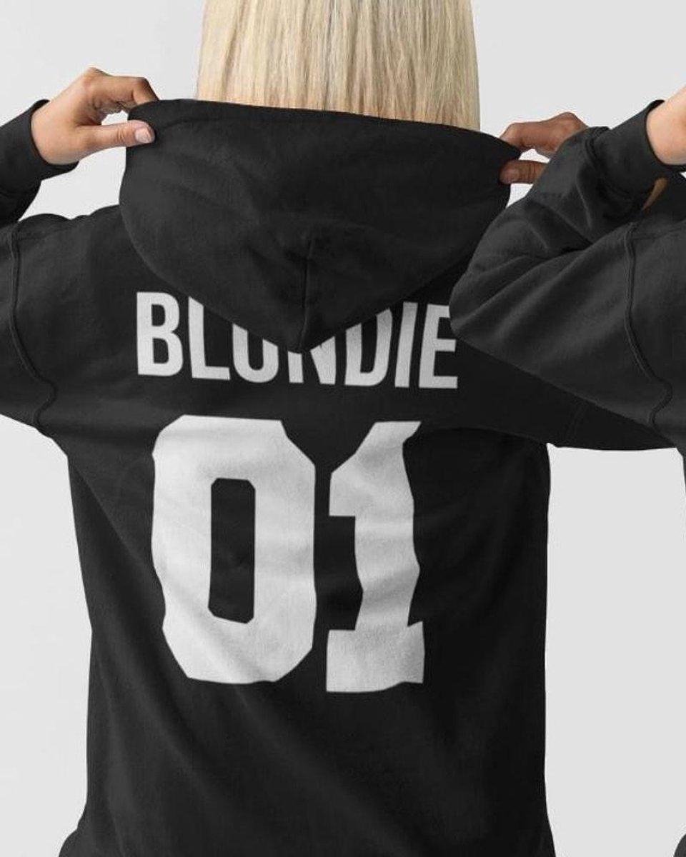 Blondie & Brownie 01 Hoodie (Blondie - Maat S) | BFF Koppel Sweater | Best Friends Forever