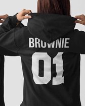 Blondie & Brownie 01 Hoodie (Brownie - Maat S) | BFF Koppel Sweater | Best Friends Forever