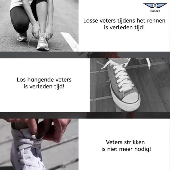 Boscer® Elastische Veters Wit | Capsule Sluitsysteem | Draaicapsule |  Schoenveters | | bol.com