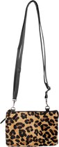 Zwarte Crossbody Tasje Met Jaguar Print – Mini Bag – Mini Tas – Leren Tasje Klein Zwart – Maat S
