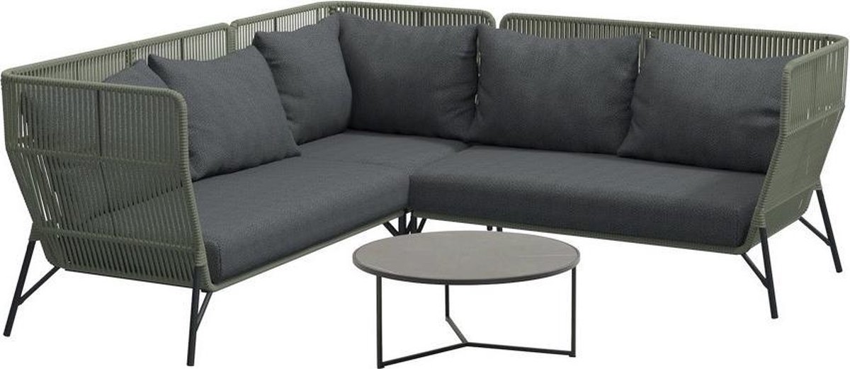 4 Seasons Outdoor Altoro modulair hoek loungeset 4delig rope