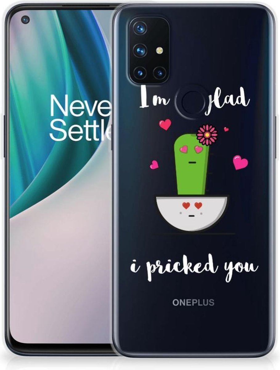 OnePlus Nord N10 5G Telefoonhoesje met Naam Cactus Glad