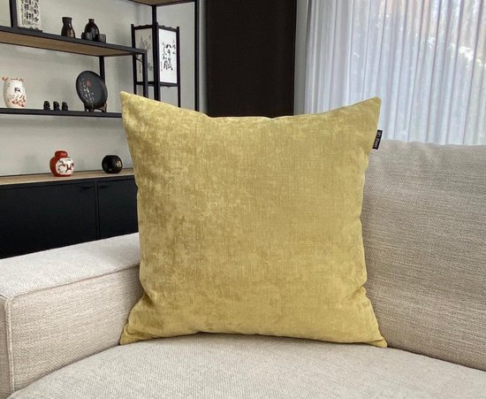 Zippi Design Fresh Mellow Yellow Sierkussen 45x45cm Luxe (veren vulling) kleur geel