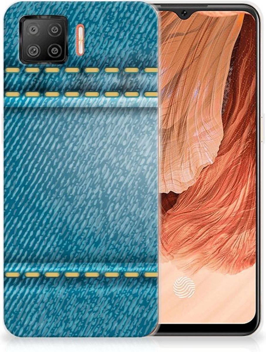 OPPO A73 4G Silicone Back Cover Jeans