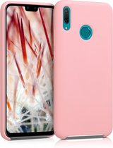 kwmobile telefoonhoesje voor Huawei Y9 (2019) - Hoesje met siliconen coating - Smartphone case in mat roségoud