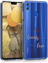 kwmobile telefoonhoesje voor Honor 8X - Hoesje voor smartphone - Live Laugh Love design