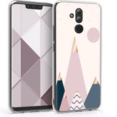 kwmobile telefoonhoesje voor Huawei Mate 20 Lite - Hoesje voor smartphone in roségoud / blauw / poederroze - Glory Mix Bergen design