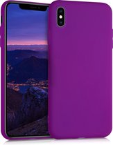 kwmobile telefoonhoesje voor Apple iPhone XS Max - Hoesje voor smartphone - Back cover in neon paars