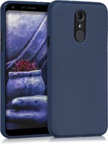 kwmobile telefoonhoesje voor LG Q7 / Q7+ / Q7a (Alpha) - Hoesje voor smartphone - Back cover in mat donkerblauw