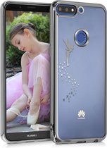 kwmobile hoesje voor Huawei Y7 (2018)/Y7 Prime (2018) - backcover voor smartphone - Fee design - zilver / transparant
