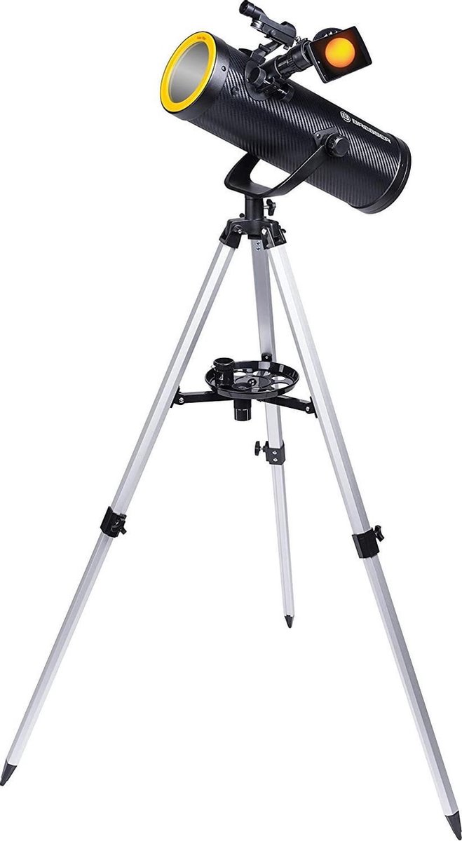 BRESSER Solarix AZ 114/500 Carbon Design Telescop Starter Kit