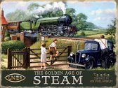 L.N.E.R  The Golden Age Of Steam. Metalen wandbord 30 x 40 cm.