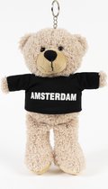Memoriez Teddybeer sleutelhanger 22 cm met zwarte trui
