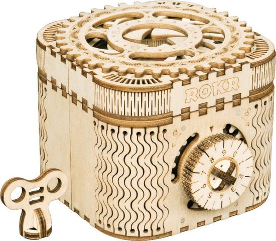 Puzzle 3D en bois pour adultes, Coffre à trésor, Loisir, Déroutant, Robotime, Kit